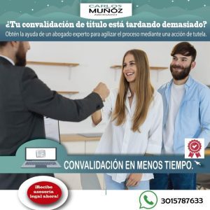 convalidacion con accion de tutela